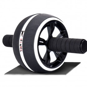 Loogdeel Wheel Sport Alat Gym Fitness Abdominal Exercise Roller - CM-06 - Black White