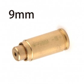 Souforce Peluru Red Dot Laser Boresight CAL Cartridge 9mm - Golden