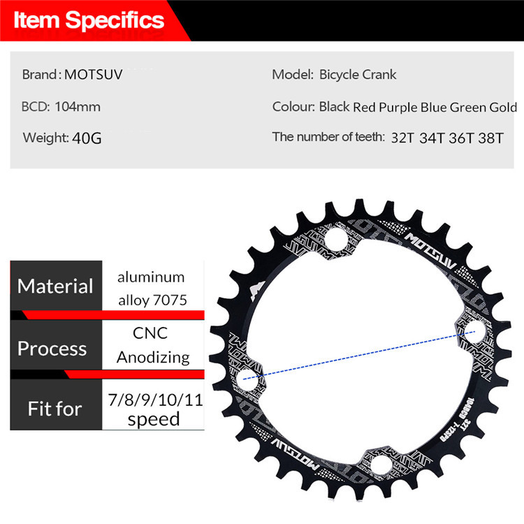 Motsuv Crank Gear Sepeda MTB Round 