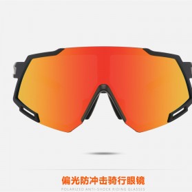 X-TIGER Kacamata Sepeda dengan 5 Lensa with Myopia Frame - SS838 - Black/Red - 4