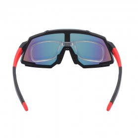 X-TIGER Kacamata Sepeda dengan 5 Lensa with Myopia Frame - SS838 - Black/Red - 7