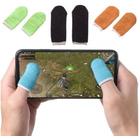 ViGRAND Sarung Tangan Jari Gaming Control Touchscreen Sweatproof Finger Gloves 1 Pair - V12 - Black