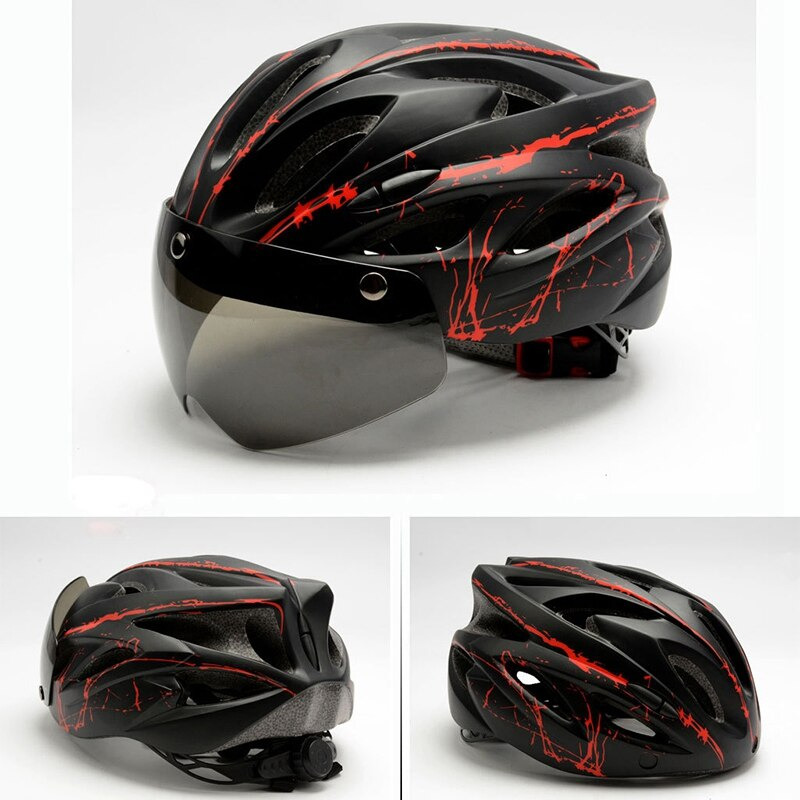 Gambar produk TaffSPORT Helm Sepeda Cycling Bike Helmet Visor Removable Lens - TT-31