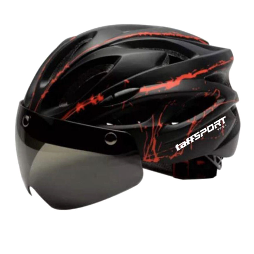 Gambar produk TaffSPORT Helm Sepeda Cycling Bike Helmet Visor Removable Lens - TT-31