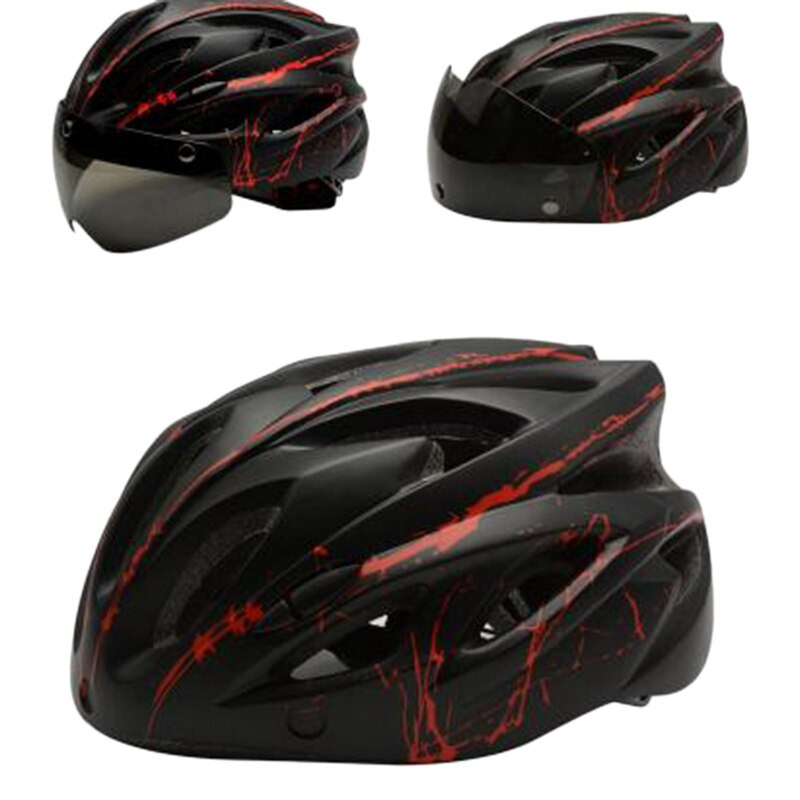 Gambar produk TaffSPORT Helm Sepeda Cycling Bike Helmet Visor Removable Lens - TT-31