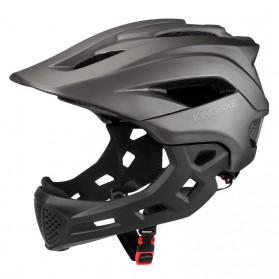 Helm Sepeda / Cycling Helmet - KINGBIKE Helm Modular Sepeda Anak Full Face Bike Riding Helmet Protective Gear - TSTK05 - Titanium Gray
