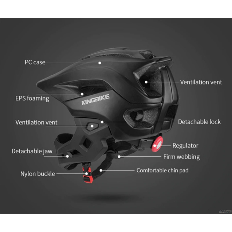 Gambar produk KINGBIKE Helm Modular Sepeda Anak Full Face Bike Riding Helmet Protective Gear - TSTK05