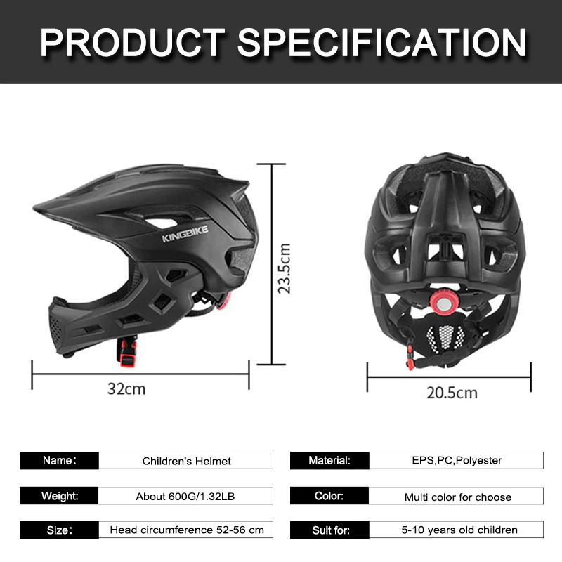 Gambar produk KINGBIKE Helm Modular Sepeda Anak Full Face Bike Riding Helmet Protective Gear - TSTK05