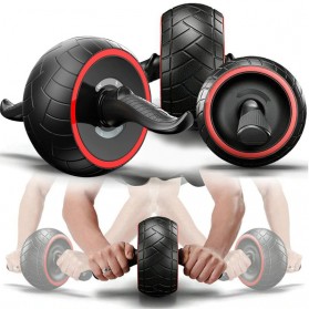 KeepFit Alat Fitness Roller Abs Abdominal Wheel Exercise - YS150 - Black/Red