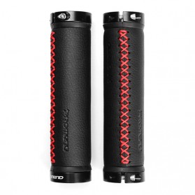 PROMEND Grip Gagang Sepeda Handlebar Fiber leather - GR50 - Black/Red