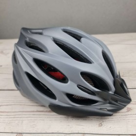 Bikeboy Helm Sepeda Ultralight Bicycle Cycling Helmet + Tail Light LED - AM42 - Black - 2