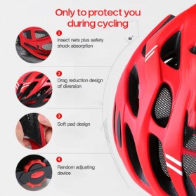 Bikeboy Helm Sepeda Ultralight Bicycle Cycling Helmet + Tail Light LED - AM42 - Black - 4
