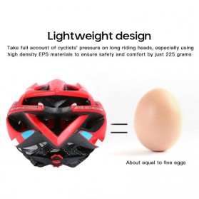 Bikeboy Helm Sepeda Ultralight Bicycle Cycling Helmet + Tail Light LED - AM42 - Black - 6