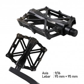Green Bike Pedal Sepeda Aluminium Anti-Slip - HX-181 - Black