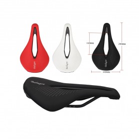 Balugoe Jok Sadel Sepeda Bike Saddle Leather Carbon Fiber Breathable Ultralight - EC90 - Black - 4
