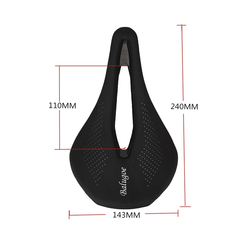Gambar produk Balugoe Jok Sadel Sepeda Bike Saddle Leather Carbon Fiber Breathable Ultralight - EC90