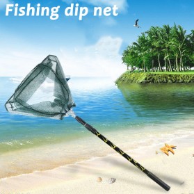 Gmarty Jaring Pancing Penangkap Ikan Fishing Landing Net Triangle Shape with Rod 1.5M - L280