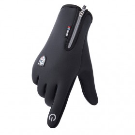 SPORT Sarung Tangan Racing Glove SBR Pad Waterprof Size L - OZ910 - Black