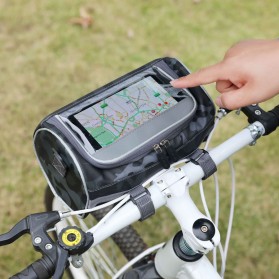 BTX Tas Sepeda Stang Depan Case Smartphone Waterproof Bike Bag 7.5 Inch - AZ055 - Black