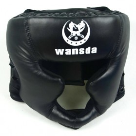 Wansda Helm Pelindung Kepala Head Protector Helmet Sanda Boxing Muay Thai - WSD-2005 - Black