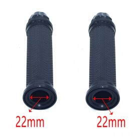 Rizoma Grip Gagang Sepeda Handlebar Rubber 22mm - C2 - Black