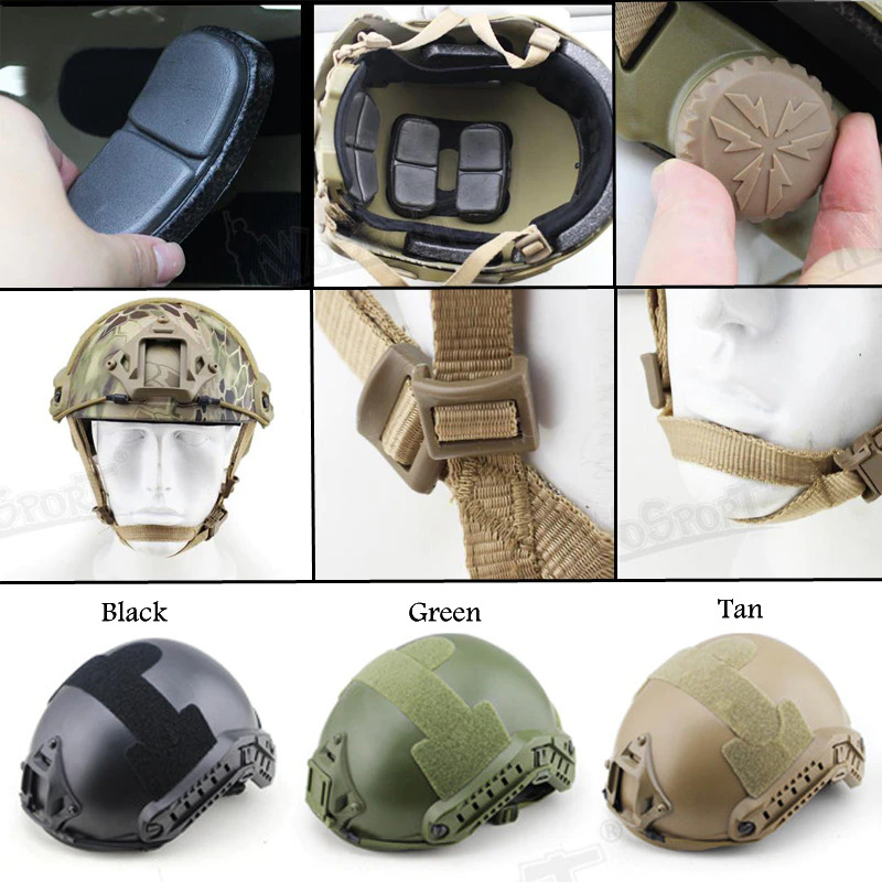 Gambar produk Demeysis Helm Tactical Airsoft Gun Paintball CS SWAT - DEM2001