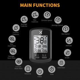 XOSS G+ Speedometer Sepeda Cycling Dual Sensor ANT+ for Garmin iGPSPORT Bryton - X400 - Black - 4