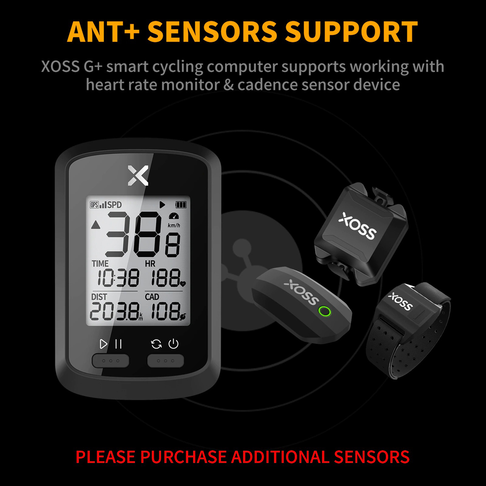 XOSS G+ Speedometer Sepeda Cycling Dual 