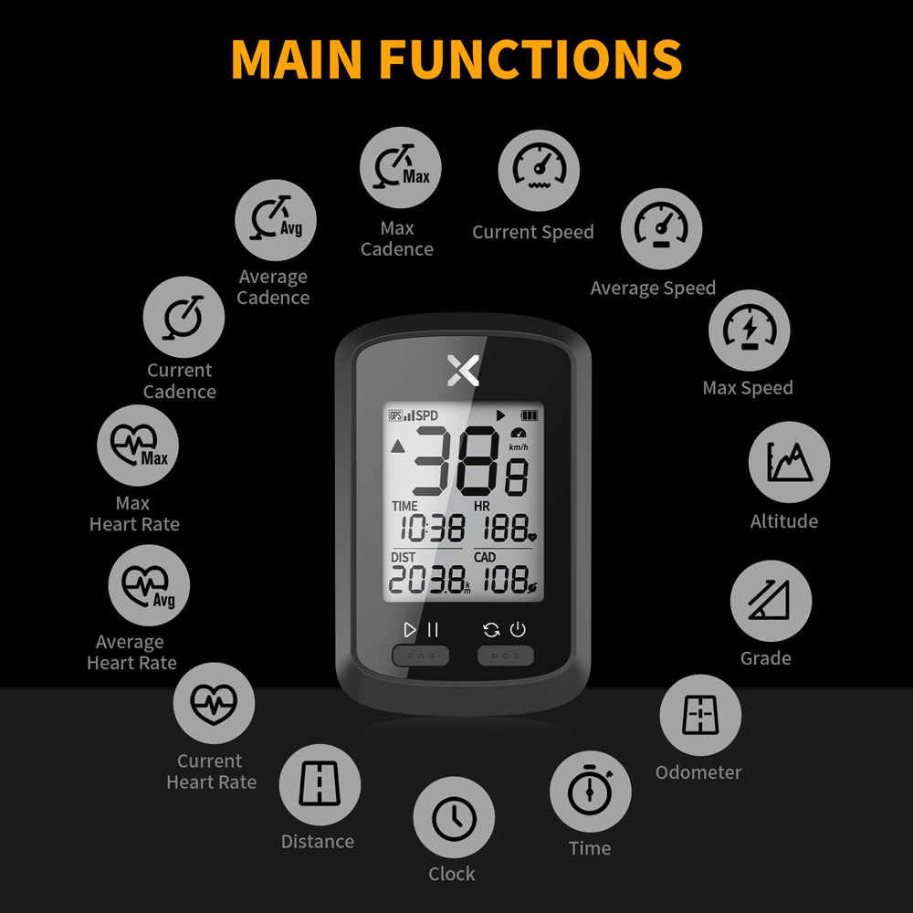 XOSS G+ Speedometer Sepeda Cycling Dual 