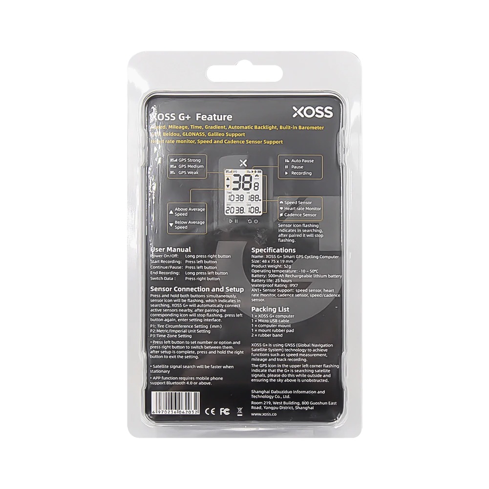 XOSS G+ Speedometer Sepeda Cycling Dual 