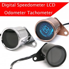 MYiAdv Speedometer Digital Motor Odometer Tachometer Retro - MY927 - Black