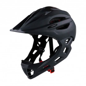 Ftiier Helm Modular Sepeda Anak Full Face Bike Riding Helmet Protective Gear Size S - CHF78 - Black
