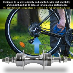 LACYIE Disc Hub Roda Sepeda Bike Spoke Quick Release Rear Axle 185mm 1 PCS - HF06779 - Silver - 8