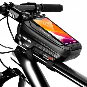 Tas Barang Perlengkapan Sepeda - WILD MAN Tas Sepeda Smartphone Case Holder Handlebar Hard Shell Waterproof 1 L - X-2 - Black/Red