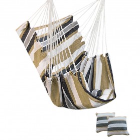 HOMEWARE Kursi Hammock Tempat Tidur Gantung Swing Chair Canvas with 2 Pillow - TXZ-0705 - Chocolate