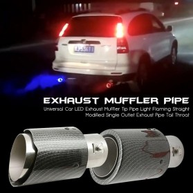 EXTO Knalpot Mobil LED Universal Car LED Exhaust Muffler - A11 - Red