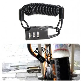 ULAC Gembok Helm Sepeda Anti Maling Kode Angka 3 Digit - K-2S - Black - 2