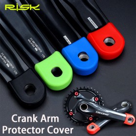 RISK Cover Pelindung Crank Sepeda Silicone Bicycle Arm Protector - JI1171 - Black