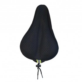 Spare Part Suku Cadang Sepeda - AUBTEC Cover Penutup Jok Sepeda Bicycle Saddle Cushion Breathable Mesh Silicone with Reflector - CC69 - Black