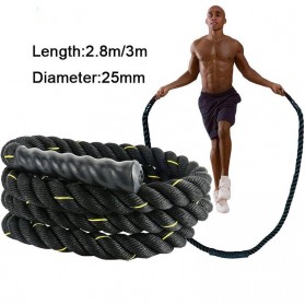 YAFITYES Tali Skipping Jump Rope Heavy Power Training 3mx25mm - BJR002 - Black