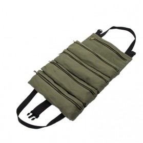 Isfriday Tas Perkakas Serbaguna Roll Pouch Tool Bag - ISY01 - Army Green
