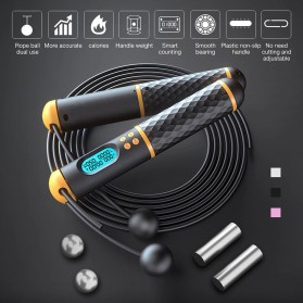 Rooper Tali Skipping Ropeless Weighted Ball Cordless Jump Rope Counting LCD - EQ003 - Black