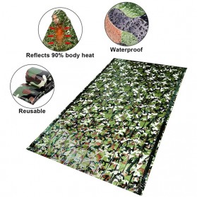 Perlengkapan EDC & Survival - Bivvy Selimut Darurat Emergency Blanket Sleeping Bag Thermal Insulation - ECM031 - Camouflage
