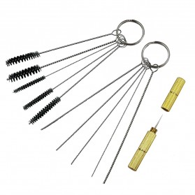 Stookits Set Sikat Pembersih Airbrush Nozzle Cleaning Needle Kit Set - S8 - Black