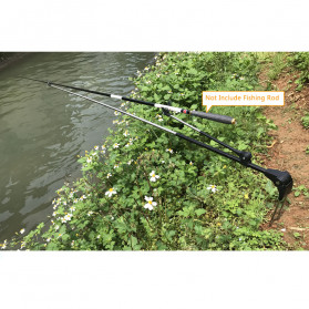 LIXADA Bracket Joran Pancing Ikan Adjustable Holder 1.2 M - V-003 - Black - 2