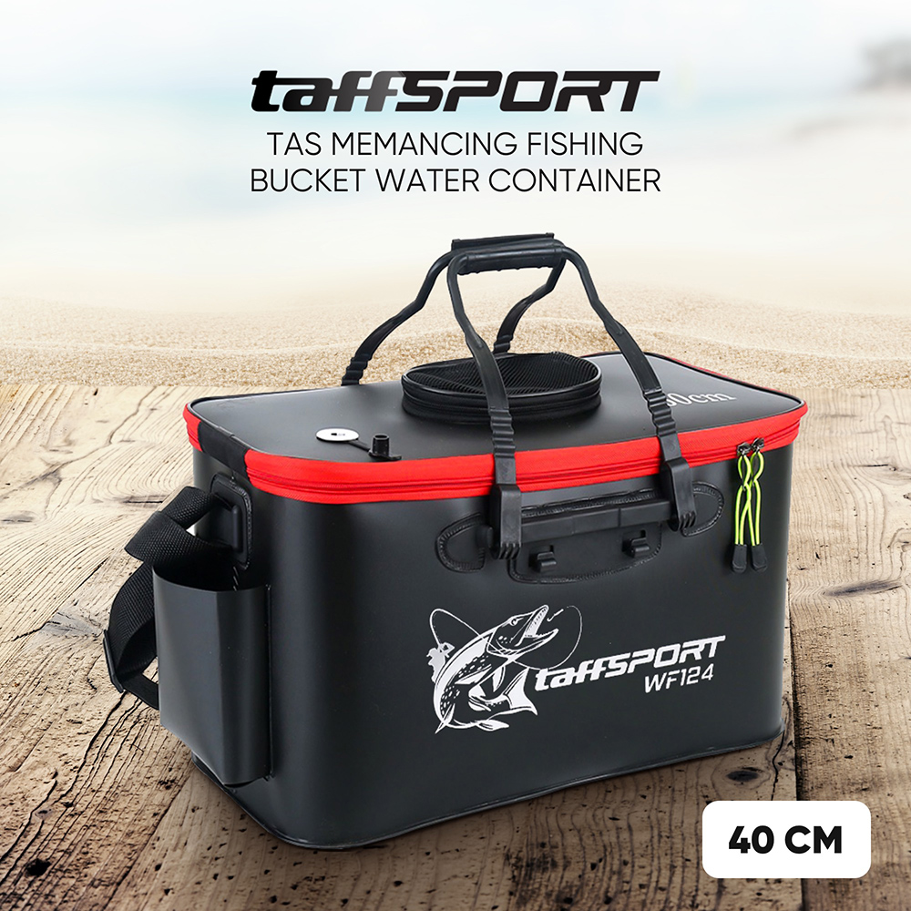 Gambar produk TaffSPORT Tas Perlengkapan Mancing Ember Lipat Portable Fishing Bucket Camping Water Container 40 CM - WF124