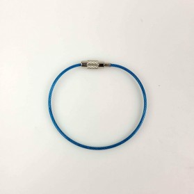 Fbiannely Tali Gembok Gantungan Kunci Stainless Steel Wire Cable - F10 - Blue