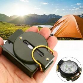 FORFAR Kompas Militer Portable Lipat Metal Lensatic Compass - F01 - Green