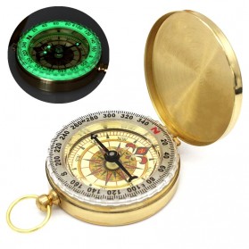Happfist Kompas Vintage Pocket Portable Compass - G50F - Golden