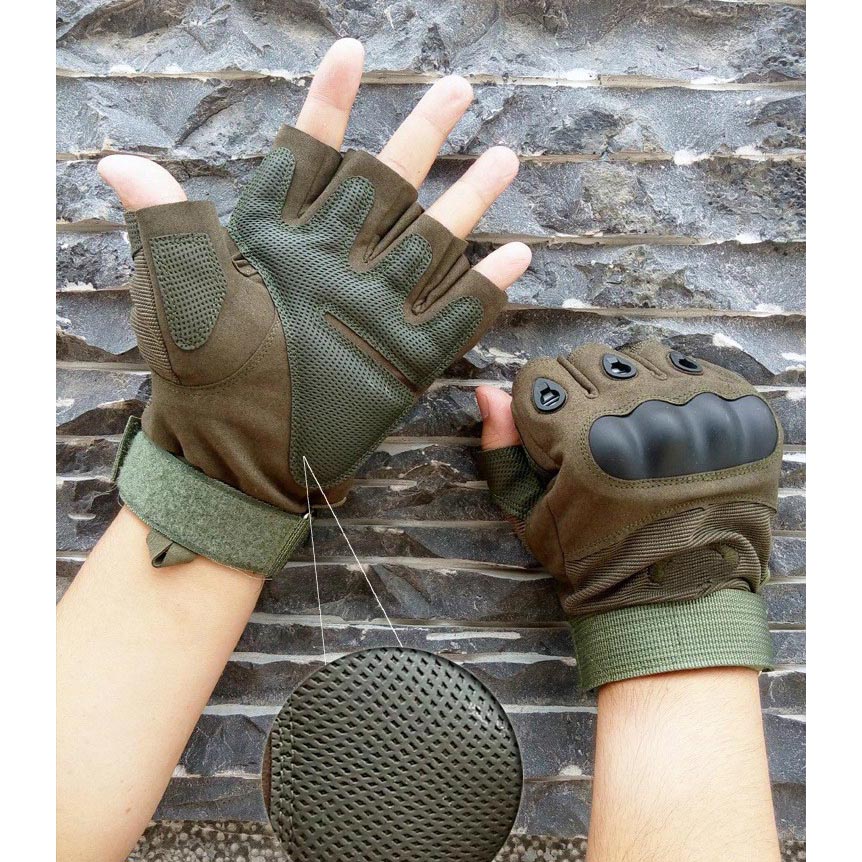 Gambar produk Black Eagle Sarung Tangan Tactical Gloves Fingerless Size L - A1